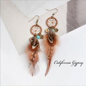 Dreamcatcher feather boho earrings 🌸